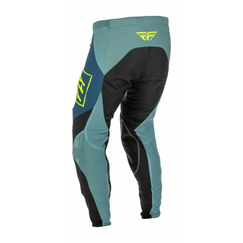 Spodnie motocrossowe FLY Racing Lite 2022 szaro-turkusowe hi-vis
