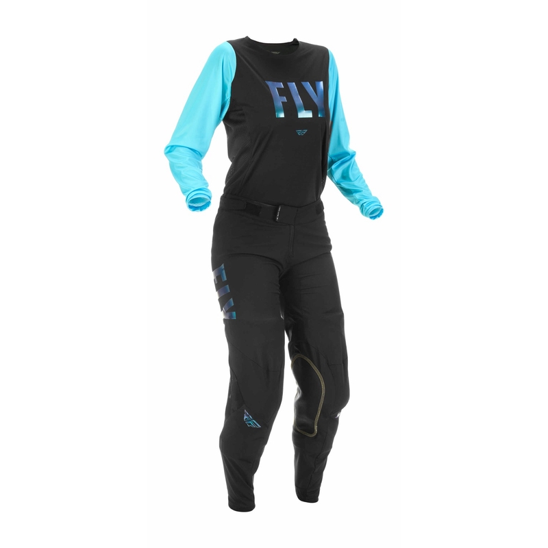 Damskie spodnie motocrossowe FLY Racing Lite 2022 blue-black