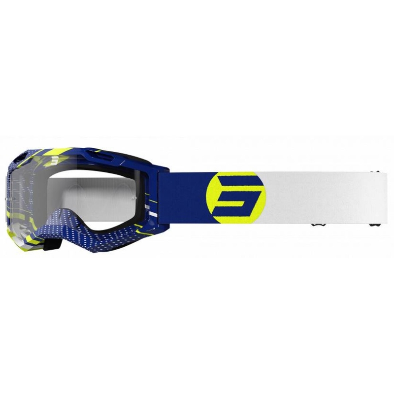 Gogle motocrossowe Shot Assault 2.0 Focus biało-żółto-niebieskie