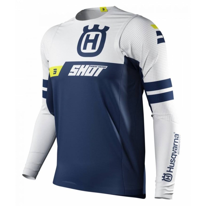 Koszulka motocrossowa Shot Aerolite Husqvarna niebieska