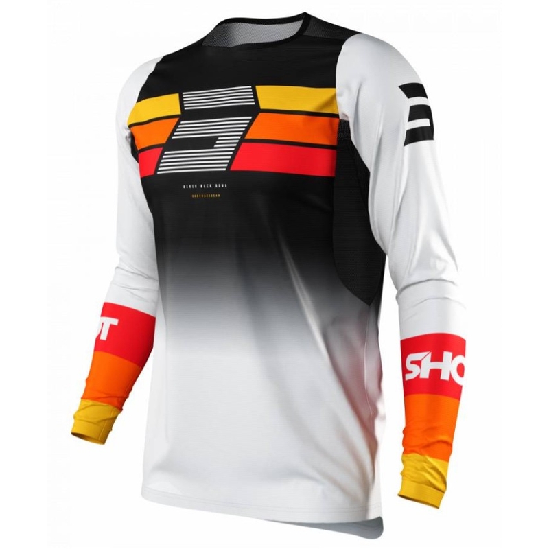 Koszulka motocrossowa Shot Contact Story black-white-orange outlet. wyprzedaż
