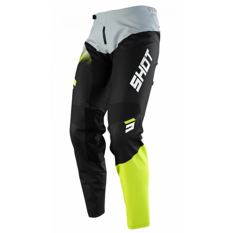 Spodnie motocrossowe Shot Devo Versus black-grey-yellow outlet. wyprzedaż