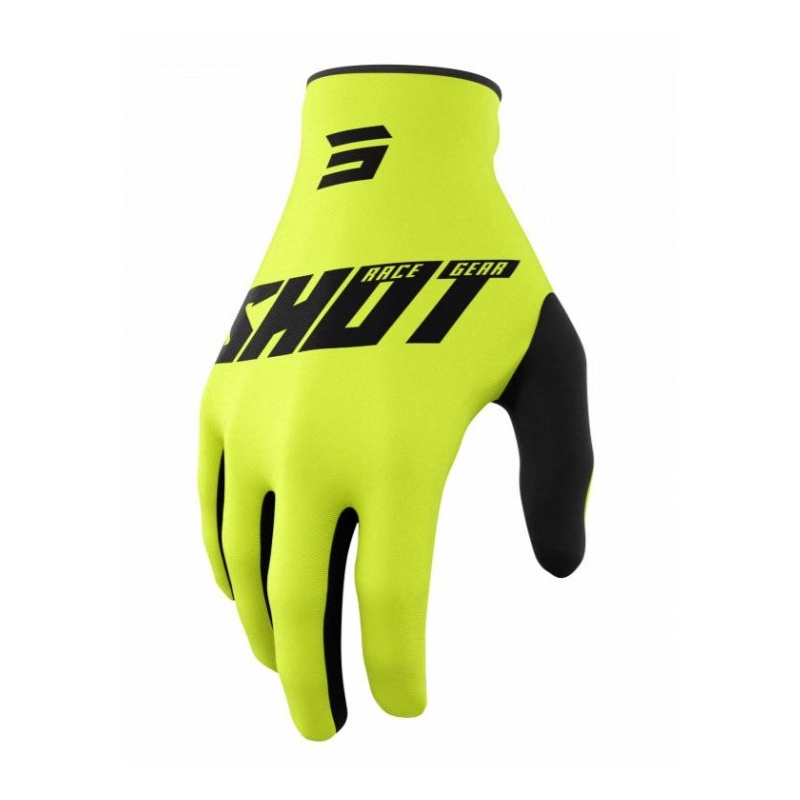Rękawice shotcross Shot Raw Burst czarno-fluo żółty wyprzedaż
