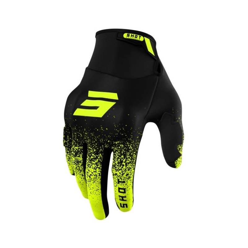 Rękawice motocrossowe Shot Drift Edge black-fluo yellow wyprzedaż