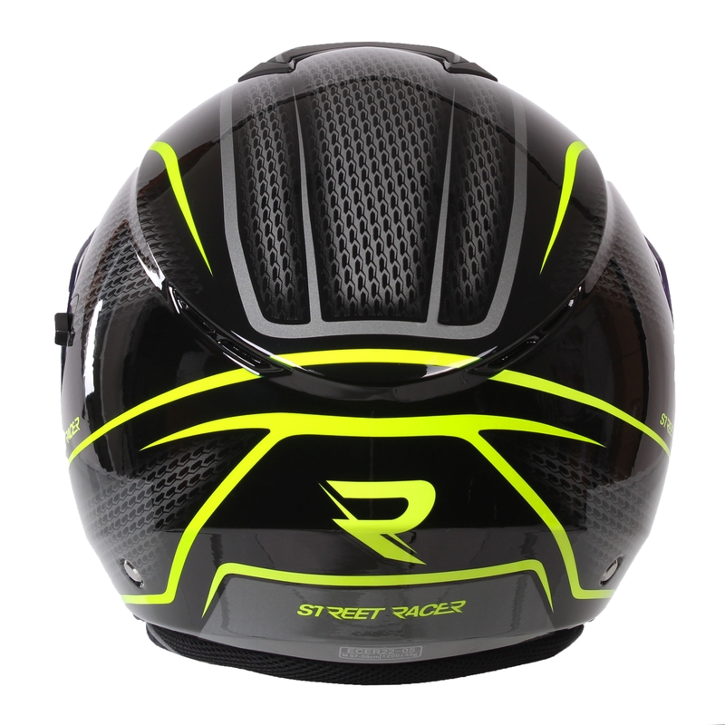 Kask motocyklowy otwarty Street Racer Pilot czarno-żółty