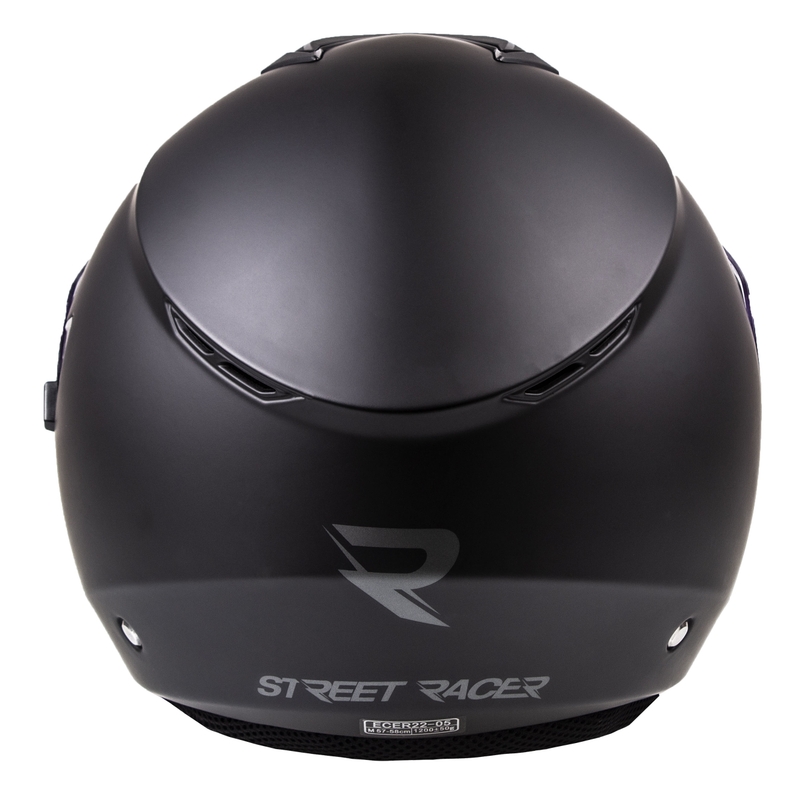 Kask motocyklowy otwarty Street Racer Pilot Black Matte