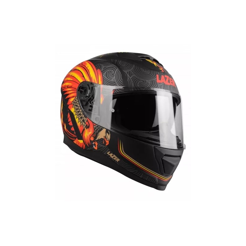 Integralny kask motocyklowy Lazer Rafale Evo Phoenix czarno-szaro-pomarańczowy