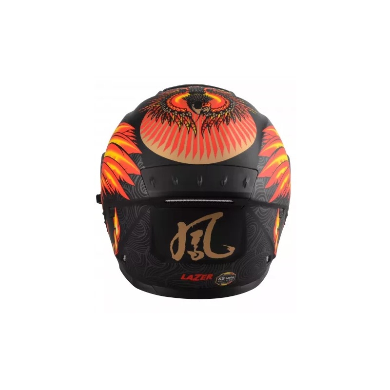 Integralny kask motocyklowy Lazer Rafale Evo Phoenix czarno-szaro-pomarańczowy