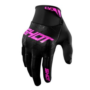 Rękawice motocrossowe Shotcift Spider czarno-różowe wyprzedaż