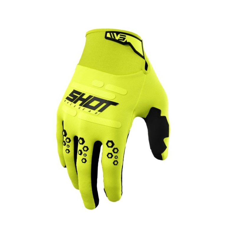 Rękawice motocrossowe Shot Vision fluo żółte wyprzedaż
