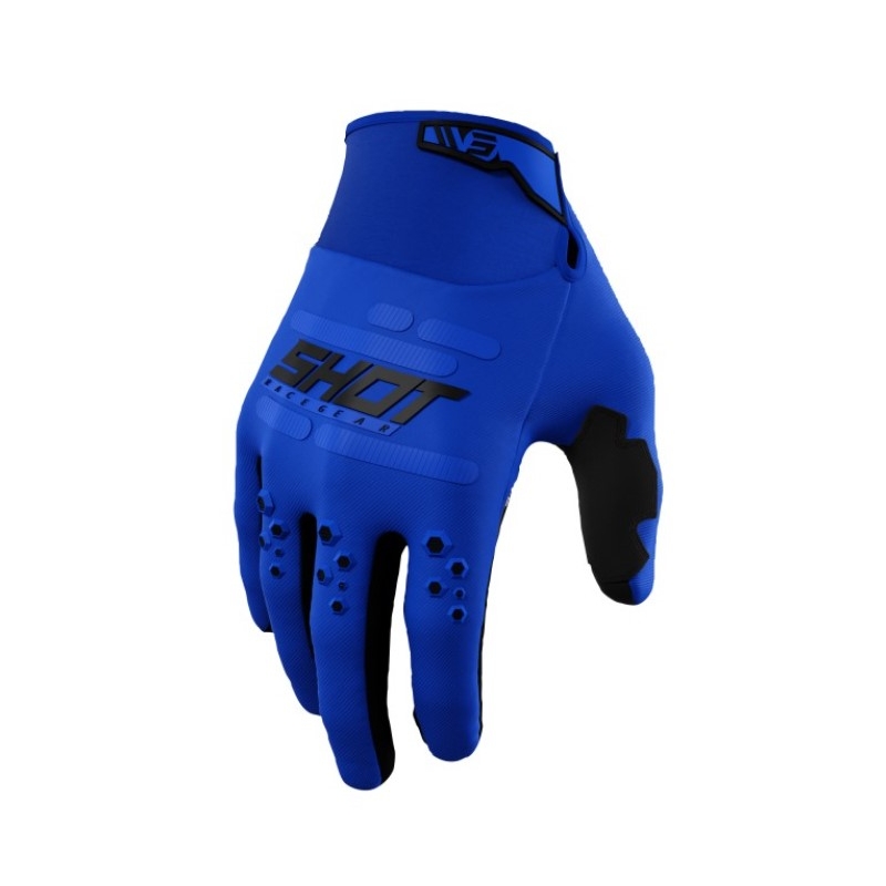 Rękawice motocrossowe Shot Vision niebieskie