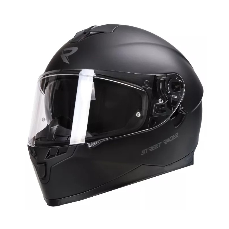 Integralny kask motocyklowy Street Racer Magna czarny matowy