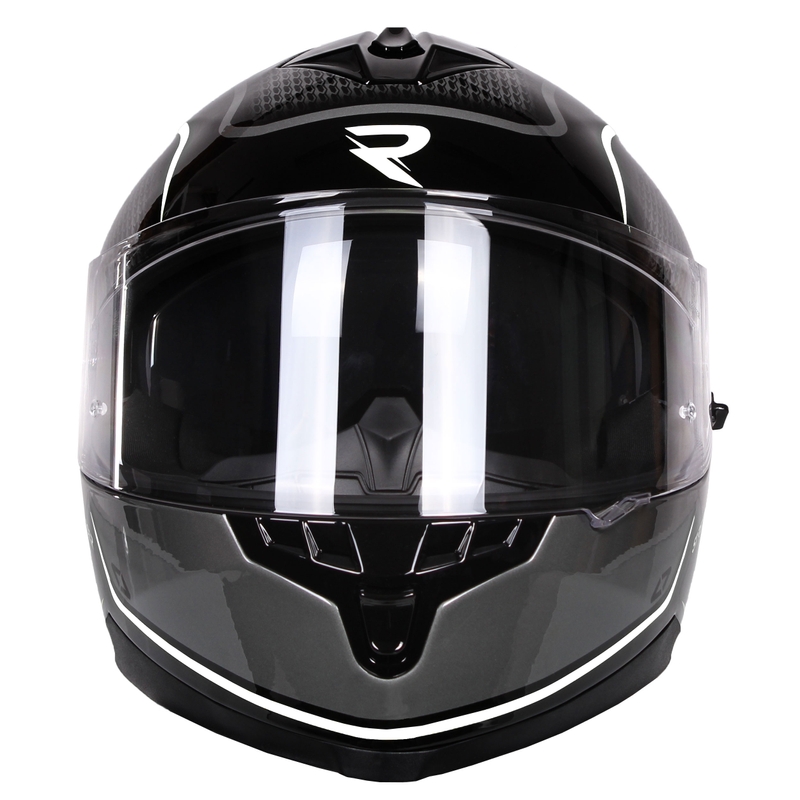 Street Racer Magna czarno-biały integralny kask motocyklowy