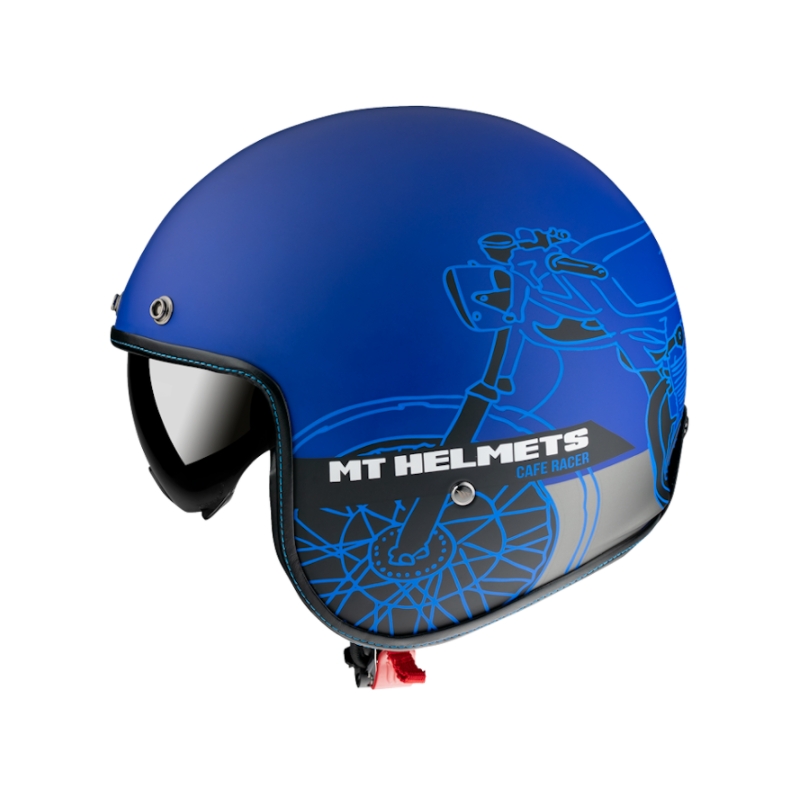 Kask otwarty MT LeMans OF507SV LeMans 2 SV Cafe Racer niebieski - II. jakość.