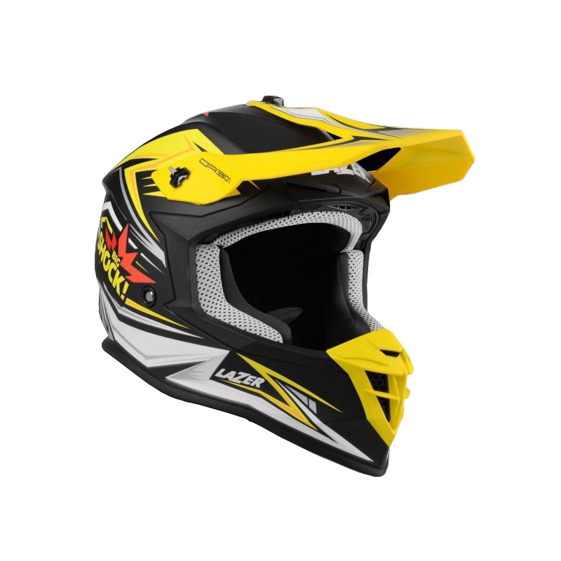 Motocrossowy kask Lazer OR301 Shock Replica czarno-żółto-biały