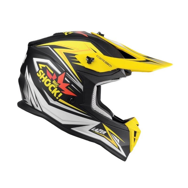 Motocrossowy kask Lazer OR301 Shock Replica czarno-żółto-biały