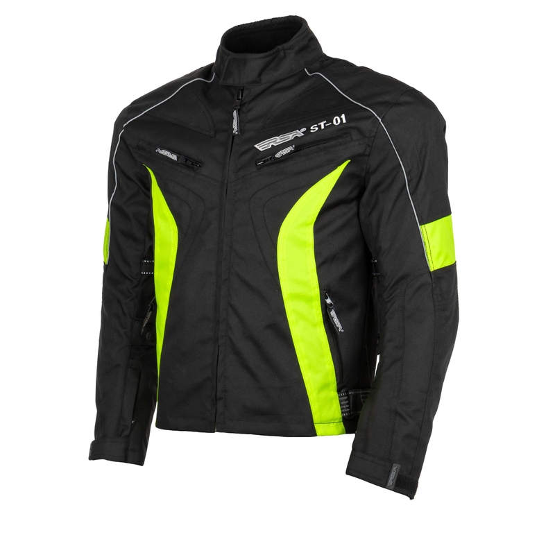 Kurtka motocyklowa RSA ST-01 czarno-fluo żółta - II. jakość