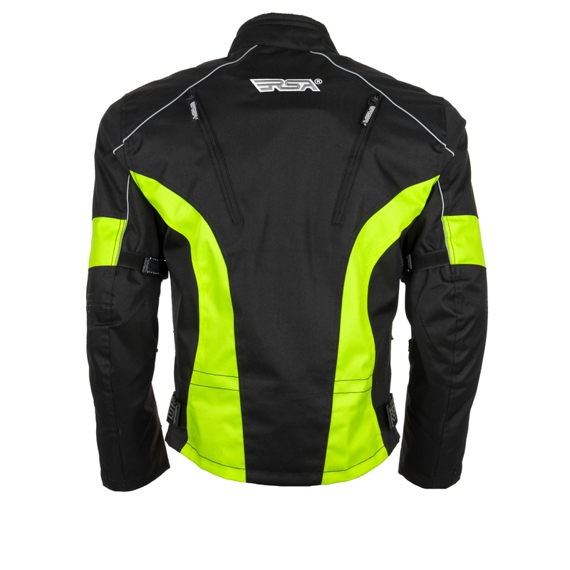 Kurtka motocyklowa RSA ST-01 czarno-fluo żółta - II. jakość
