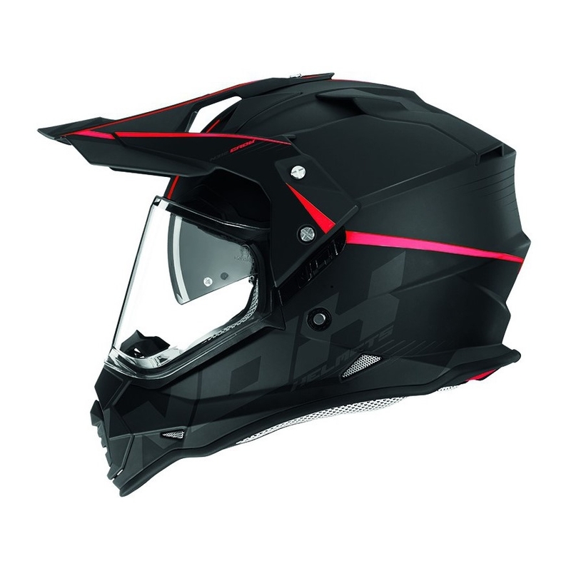 Enduro kask NOX N312 Crow czarno-czerwony