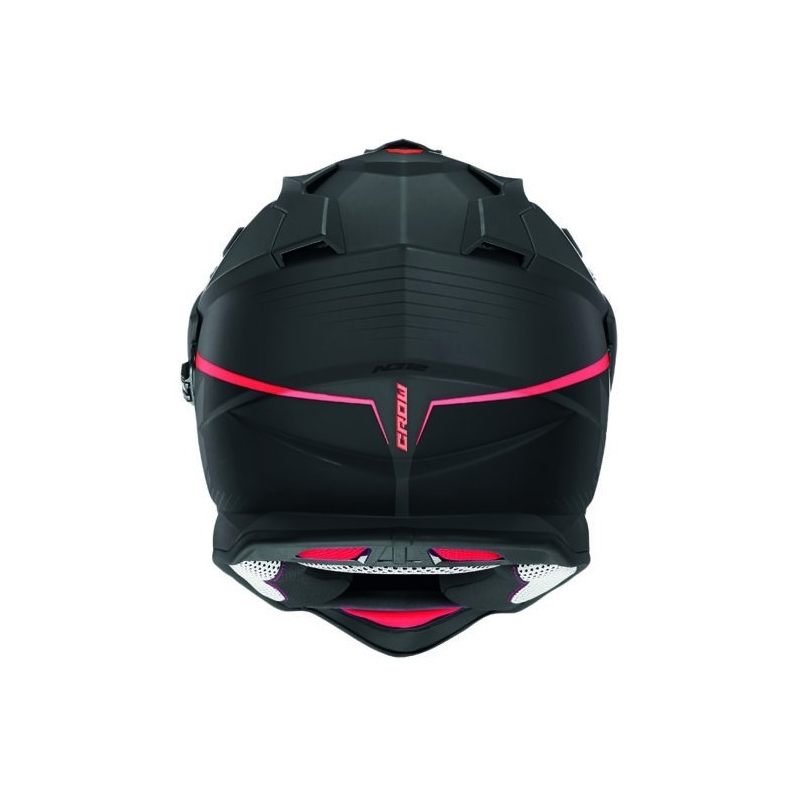 Enduro kask NOX N312 Crow czarno-czerwony