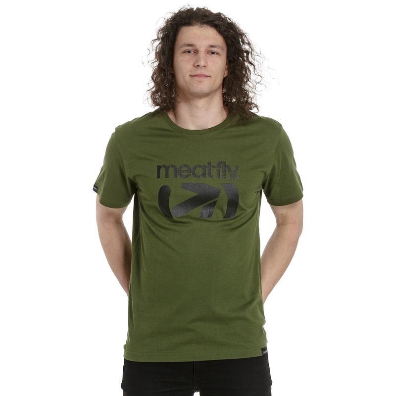 T-shirt Meatfly Podium zielony wyprzedaż
