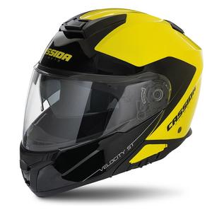 Szczękowy kask motocyklowy Cassida Velocity ST 2.1 czarno-fluo żółty