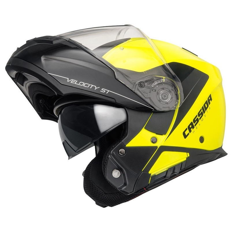Szczękowy kask motocyklowy Cassida Velocity ST 2.1 czarno-fluo żółty