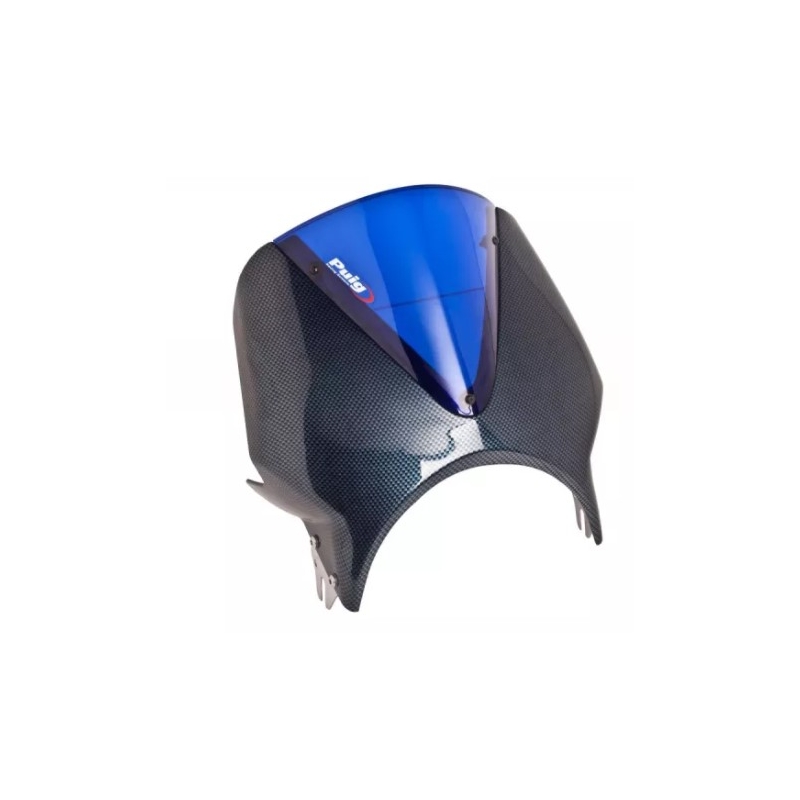 Windshield PUIG VISION carbon look/blue
