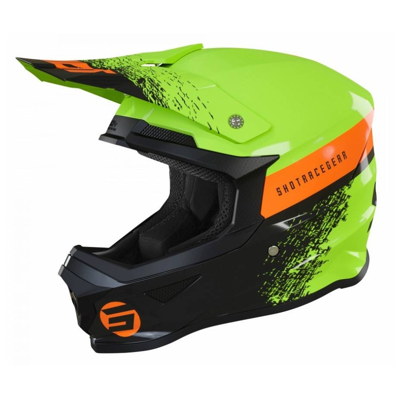 Dziecięcy kask motocrossowy Shot Furious Roll czarno-zielony wyprzedaż