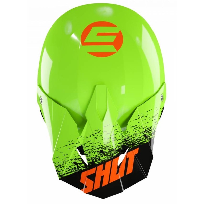 Dziecięcy kask motocrossowy Shot Furious Roll czarno-zielony wyprzedaż