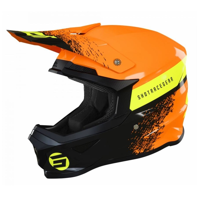 Dziecięcy kask motocrossowy Shot Furious Roll czarno-żółto-pomarańczowy wyprzedaż