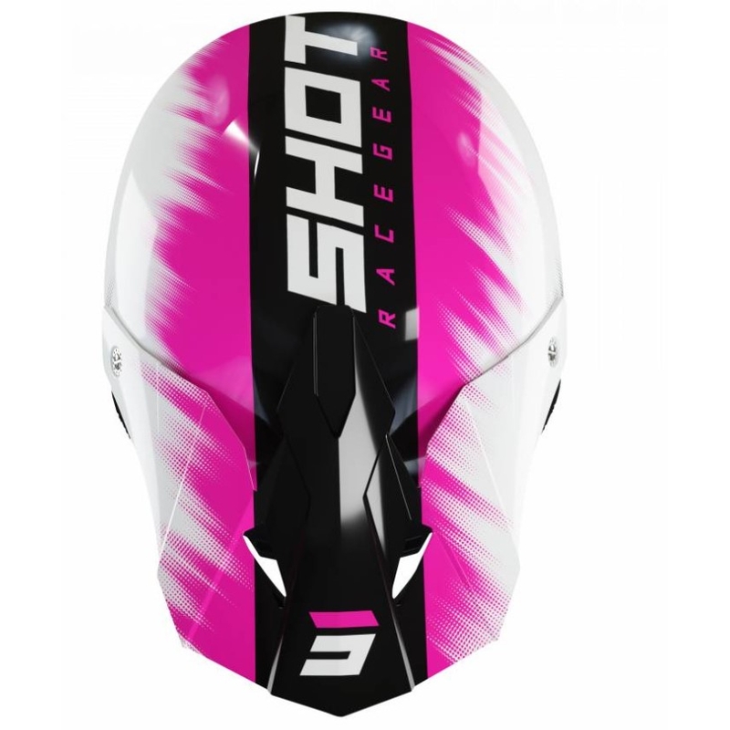 Dziecięcy kask motocrossowy Shot Furious Versus czarno-biało-różowy wyprzedaż
