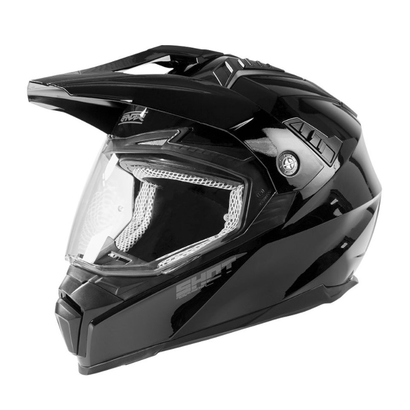 Kask motocyklowy Enduro Shot Ranger Solid black glossy outlet wyprzedaż