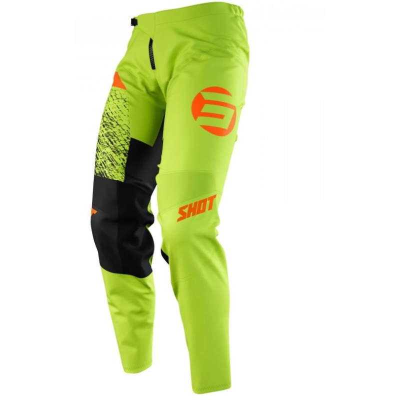 Dziecięce spodnie motocrossowe Shot Devo Roll pomarańczowo-zielone wyprzedaż