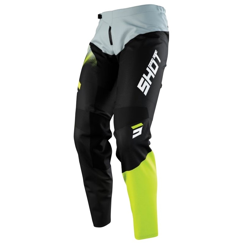 Dziecięce spodnie motocrossowe Shot Devo Versus czarno-fluo żółto-szare wyprzedaż