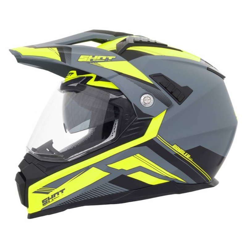 Kask motocyklowy enduro Shot Ranger Evolution szaro-fluo żółty wyprzedaż
