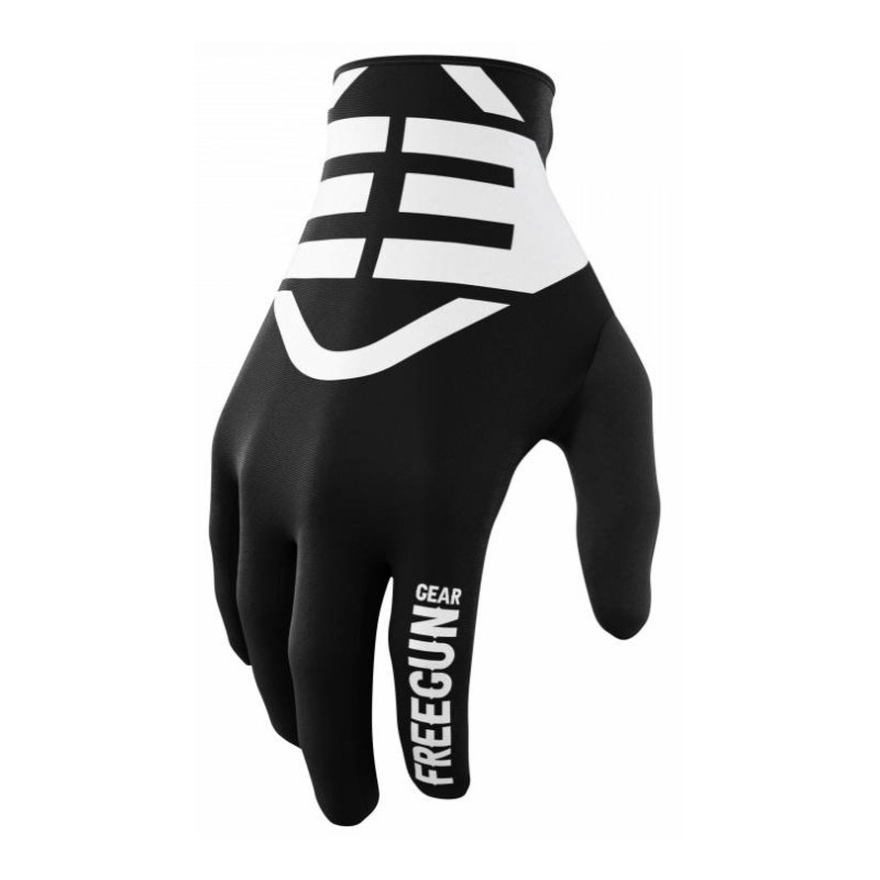 Rękawice motocrossowe Shot Devo Skin biało-czarne
