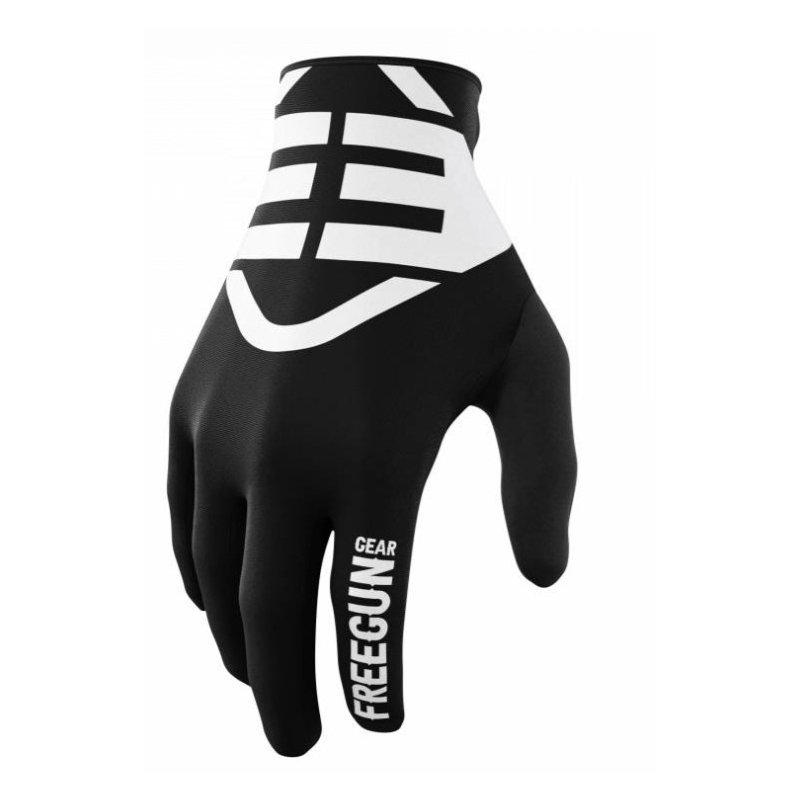 Dziecięce rękawice motocrossowe Shot Devo Skin biało-czarne