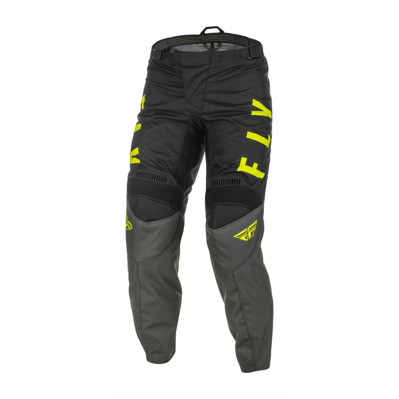 Spodnie motocrossowe FLY Racing F-16 2022 szary-czarny-fluo żółty