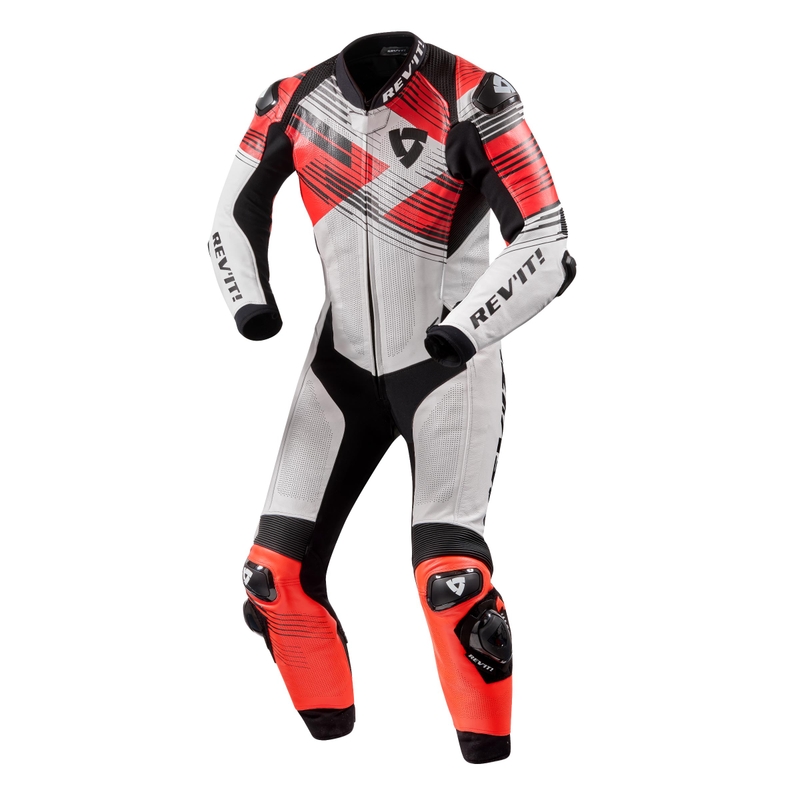 Revit Apex jednoczęściowy kombinezon motocyklowy biało-czerwono-czarny wyprzedaż