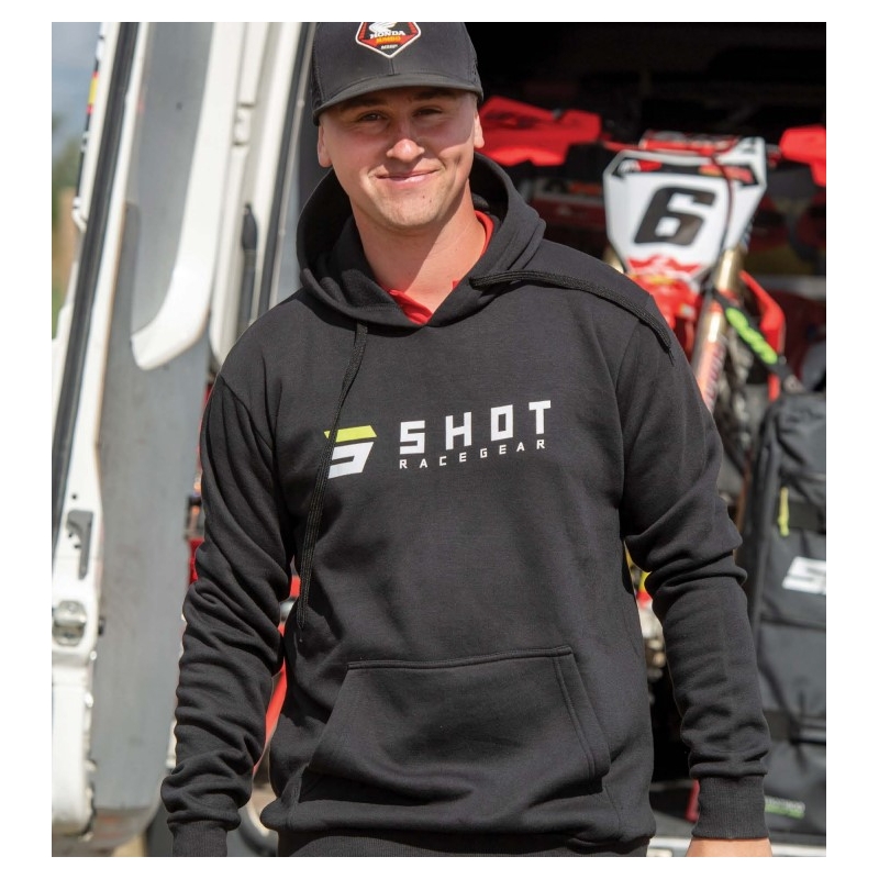 Męska bluza Shot Hoodie czarna wyprzedaż