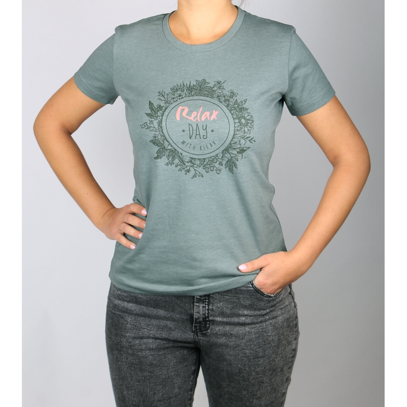 T-shirt damski Rilax Morika zielony