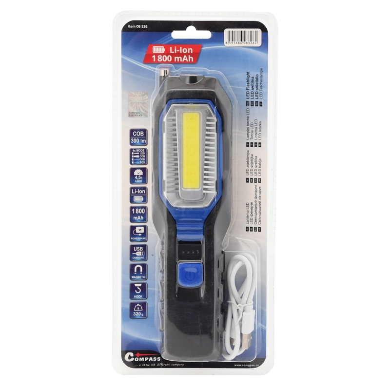 Kompas Latarka LED 300 lm