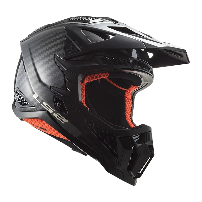 Kask motocrossowy LS2 MX703 X-Force Solid Carbon czarny