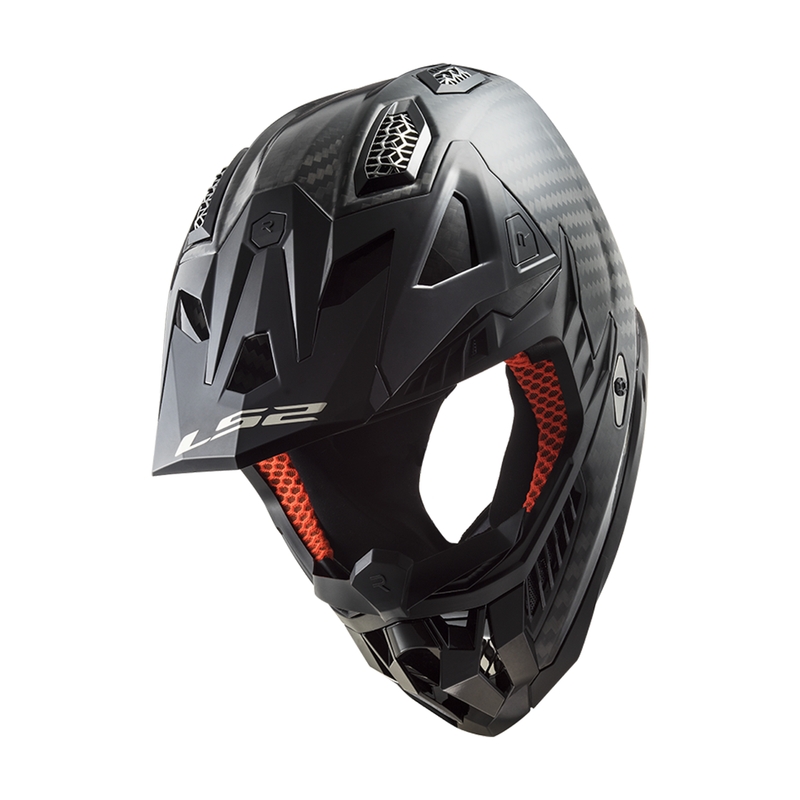 Kask motocrossowy LS2 MX703 X-Force Solid Carbon czarny