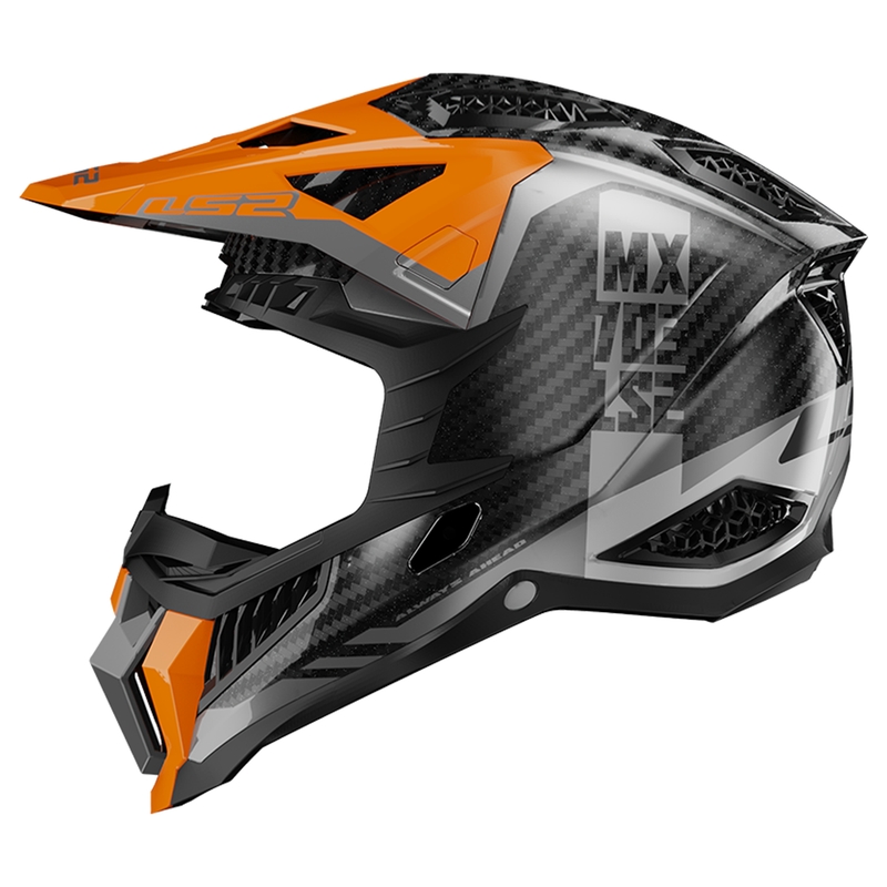 Kask motocrossowy LS2 MX703 X-Force Victory Titanium czarno-pomarańczowy