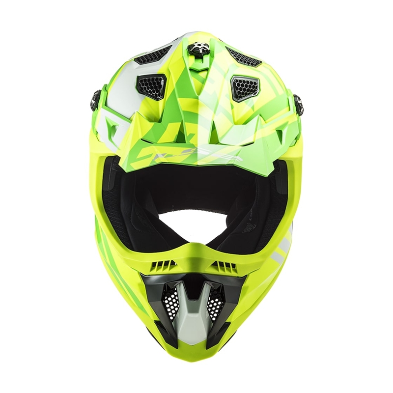 Kask motocrossowy LS2 MX700 Subverter EVO Gammax fluo żółto-zielony