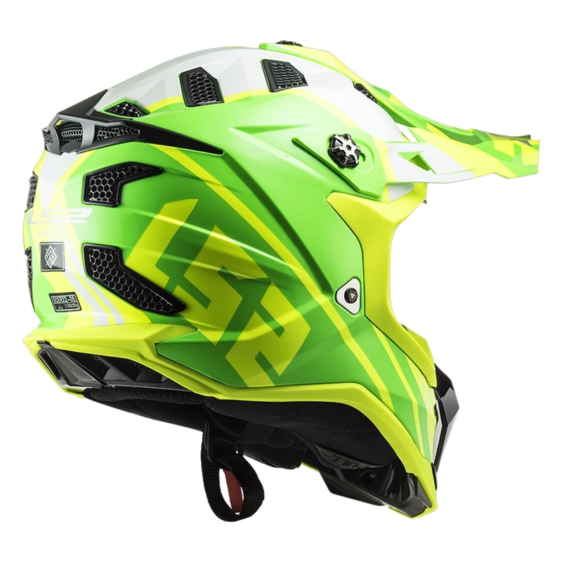 Kask motocrossowy LS2 MX700 Subverter EVO Gammax fluo żółto-zielony