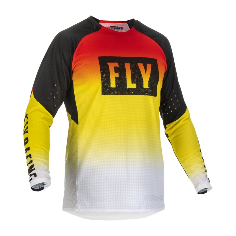 Koszulka motocrossowa FLY Racing Evolution L.E. DST czerwono-żółto-czarna