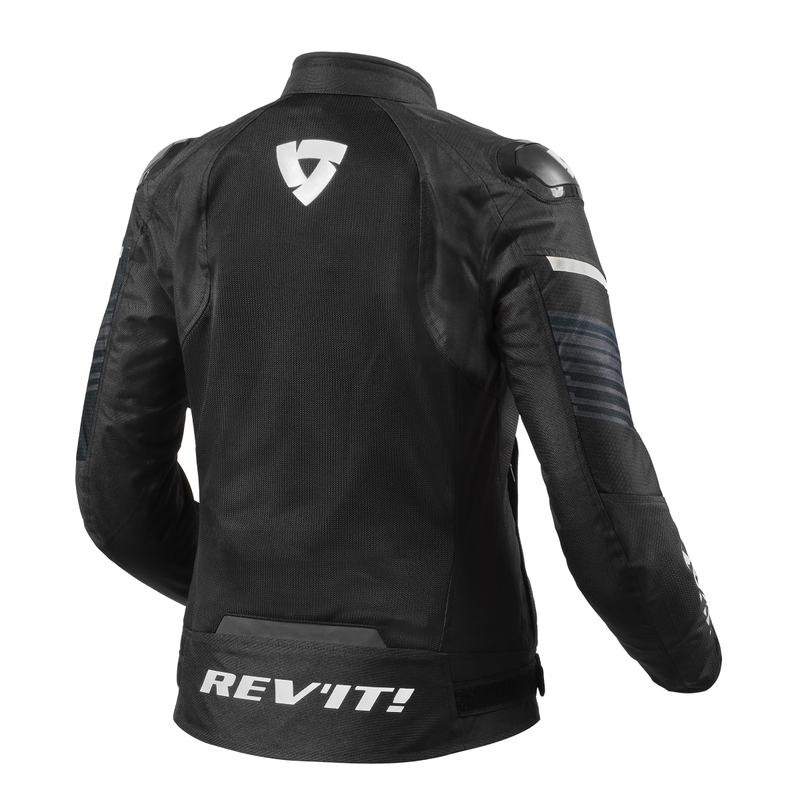 Damska kurtka motocyklowa Revit Apex Air H2O czarno-biała wyprzedaż
